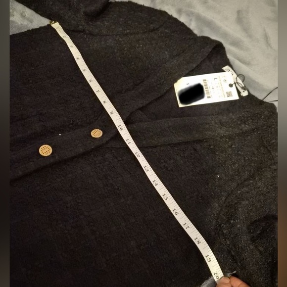 Zara Textured Weave Dress Black Large NWT - Picture 15 of 15